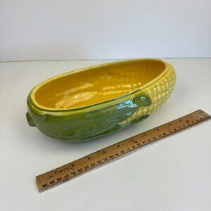 Vtg Shawnee USA Corn on Cob Ceramic Casserole Dish No Lid Replacement Bottom